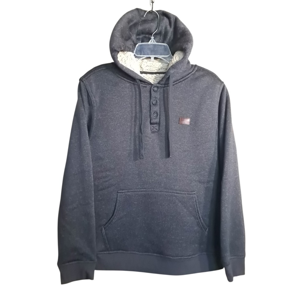 Men's O'Neill Hoodie Faux Fur‎ Winter Gray Size Small Standard Fit Lining